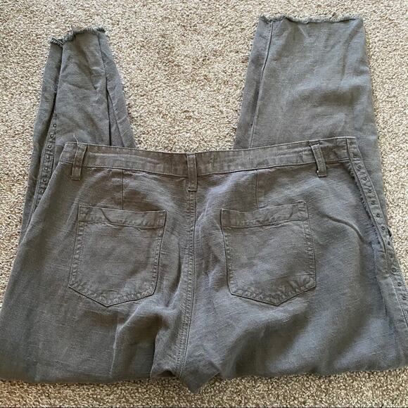 Joie Yvonette Straight Leg Crop Linen Pants - Picture 4 of 7